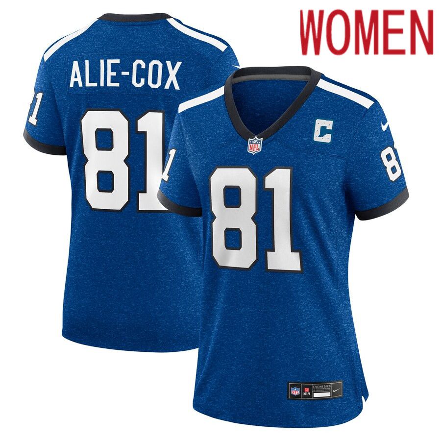 Women Indianapolis Colts 81 Mo Alie Cox Nike Royal Indiana Nights Alternate Game NFL Jersey